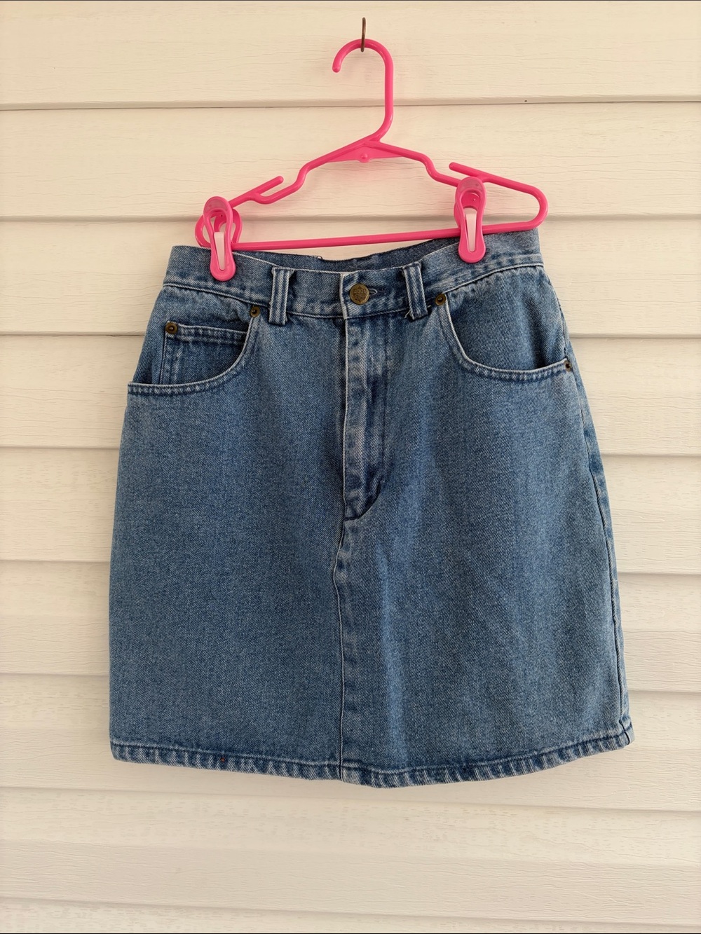 Vintage COCO Blue Denim Jean Mini Skirt | 100% Cotton | High Rise | Y2K